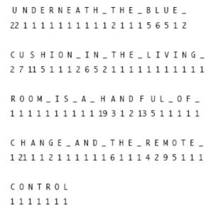 Shannon letter guessing game shows the information entropy of the English language